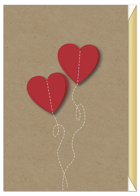 Hochzeitskarte Luftballons / Herzen von Artebene  