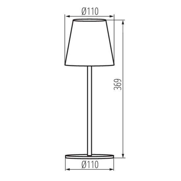 INITA LED Akku Tischleuchte | braun