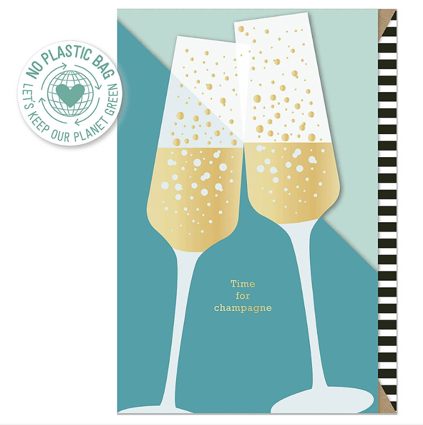 Artebene Karte - Gläser "time for champagne"
