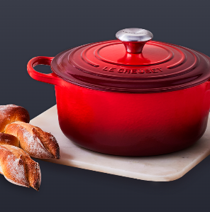 Le Creuset, runder Bräter "Signature" Ø 22cm | Kirschrot